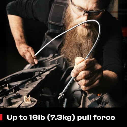 NoCry Premium Pick Up Tool Set — Includes a 36in Flexible Claw Grabber and a Telescoping Magnetic Pickup Stick with a 16lb Pull Force Magnet — Anti-Rust Zinc Coating - style: Set A - Claw and Pick-up Tool