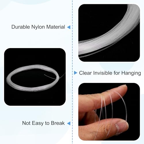 uxcell Fishing Line Wire Nylon Fishing String Wire Monofilament Invisible Cord for Hanging Decorations Balloon Crafts Jewelry Beading Making - size: 236ft