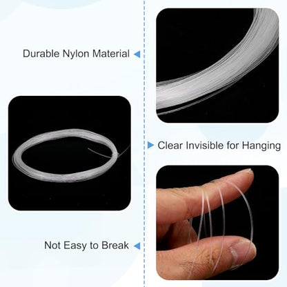 uxcell Fishing Line Wire Nylon Fishing String Wire Monofilament Invisible Cord for Hanging Decorations Balloon Crafts Jewelry Beading Making - size: 236ft