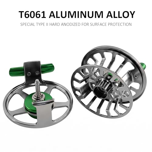 Aventik FLK II Fly Fishing Reel Aluminum Trout 3/5, 5/7, 7/9wt Large Arbor Freshwater Fly Reel - size: 7/9wt, style: Silver-without Line