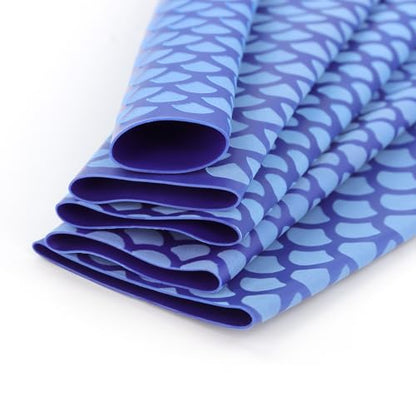 Fishing Rod Handle Wrap(Dia: 45/64", 18mm), Fish Scale Pattern Heat Shrink Wrap Grip Tape, Non-Slip, Insulated Abrasion Sleeve Shrink Tube for Fishing Rod Grip, Rod Shrink Tube, 39" (Blue) - color: Blue, size: Diamter:18mm"(45/64 inch)