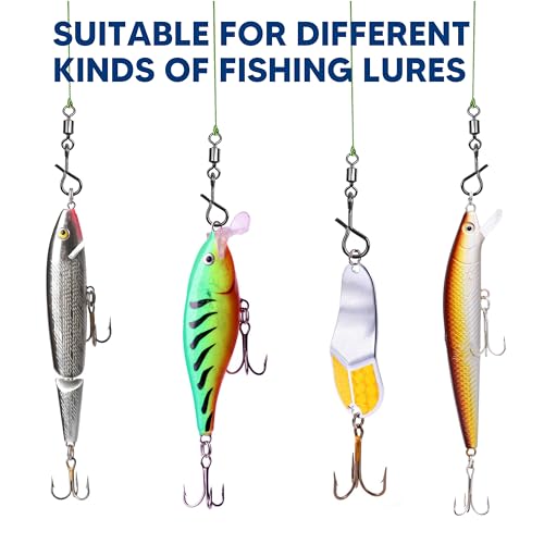 AGOOL Fly Fishing Snap Clips, 100/150pcs Quick Change Lure Clips Micro Fly Swivels Snaps Stainless Steel No Knot Snap Connectors Fly Hook Lure Snap for Flies, Jigs, Lures 3 Sizes - size: Size M-6.6LB-100pcs