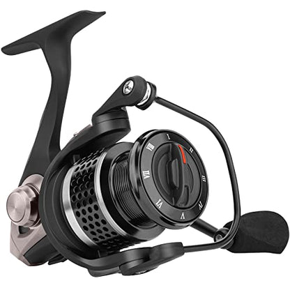 TRUSCEND Spinning Fishing Reel, Aviation Metal Material Body Reels, Industrial Durable-Strength, High Speed & Stability, Ultra-Light & Powerful, Smoother & Durable, Saltwater Freshwater Fishing Gear - color: A4-Black-3000
