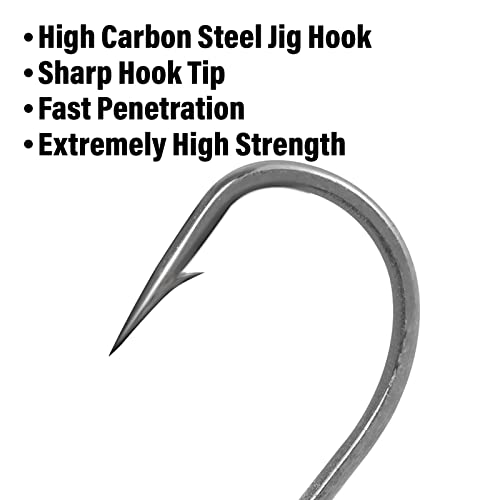 Dr.Fish 10 Pack Swimbait Jig Heads, Saltwater Fishing Jig Heads 3D Eyes High Carbon Steel Hooks Surf Fishing Lures Flounder Striper Halibut Pompano Bass - color: Pink, size: 1/2oz-Hook#3/0