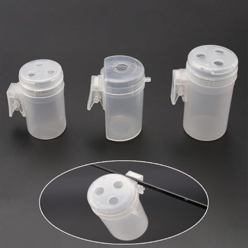 Fishing Pole Feeder Cup with Clip for Bait Delivery Plastic Pellet Pot Accessory for Carp Pole Fishing Fits Tip End to Feed Directly Over Float and Hook(L) - size: L