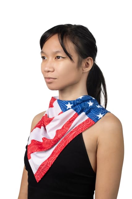 CoolNES - Cooling Bandana Adjustable Cools Instantly When Wet UPF 50 - color: Usa