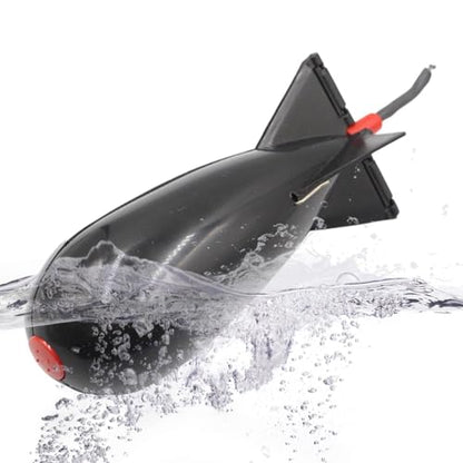 Fishing Bait Feeder | Carp Fishsing Feeder with Rocket Shape | Spod Bombs | Float Lure Bait Holder Container, Spomb Pellet Feeders for Fishing Accessories - color: Black