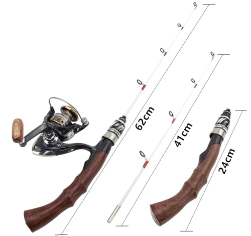 62cm Ice Fishing Rod Lightweight Travel Fishing Rod Practical Fishing Gear Fishing - size: 62cm Rod