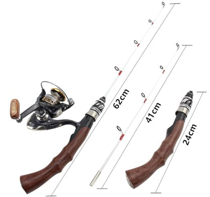 62cm Ice Fishing Rod Lightweight Travel Fishing Rod Practical Fishing Gear Fishing - size: 62cm Rod