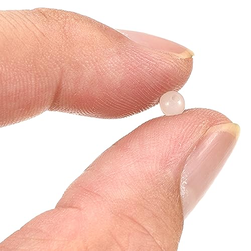 M METERXITY Glow Fishing Beads - Plastic Luminous Round Bait Egg Lure Rigs Apply to Outdoor Tackle Tool - color: White, size: 4mm