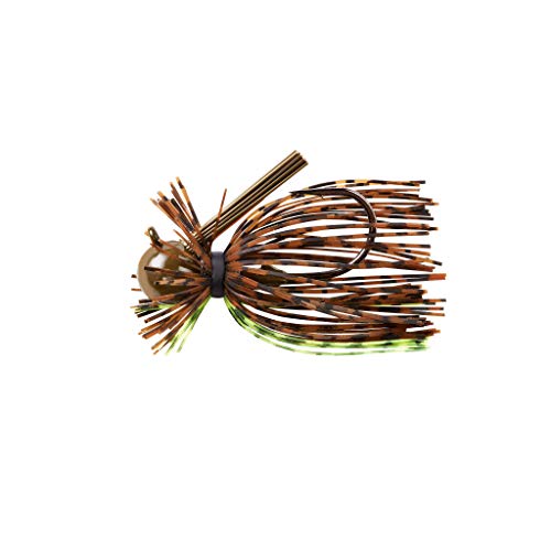 War Eagle Heavy Finesse Jig Bass Fishing Lure - color: Green Pumpkin Chartreuse, size: 1/2 oz