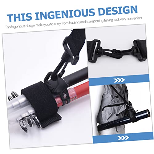 Adjustable Fishing Rod Holder Strap Lightweight Carrying Belt for of Fishing Poles Convenient Rod Fixing Band for All Anglers