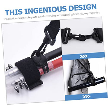 Adjustable Fishing Rod Holder Strap Lightweight Carrying Belt for of Fishing Poles Convenient Rod Fixing Band for All Anglers