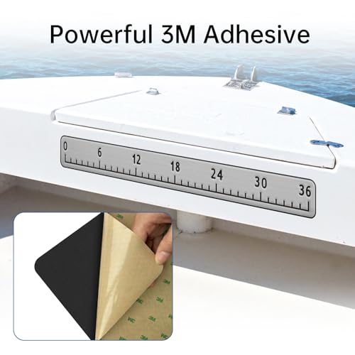 HZshark EVA Foam Fish Measuring Board, Fish Ruler with 3M Self-Adhesive Backing, 36" Fishing Tape Measure for Boats Sailboats Yachts Kayaks - color: Grey, size: 4.5"*36"
