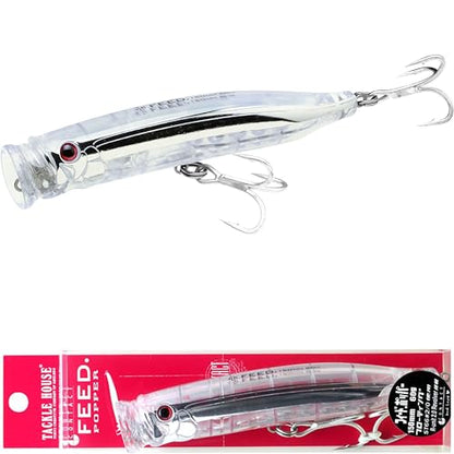 TACKLE HOUSE Feed Popper 150, Saltwater Tuna Fishing Lures, Topwater, GT, Bonito, Yellowtail, Yellowfin, Bluefin Tuna, Floating, Fishing Gear, Fishing Accessories, Fishing Tackle - color: NR CLEAR