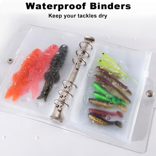 Dr.Fish Soft Bait Binder with Soft Bait Binder Bag Lure Cover Bag Waterproof Tacke Storage Organizer Bag