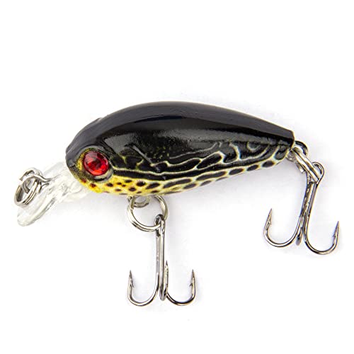 Micro Fishing Lures Crankbaits Baits Lure，Mini Fishing Lure Swimbaits Micro Crank Baits Topwater Lures for Freshwater Saltwater Bluegill Pumpkinseeds Trout Perch with Tackle Boxes - color: M01