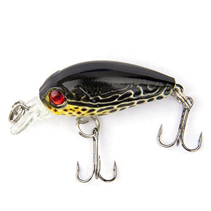 Micro Fishing Lures Crankbaits Baits Lure，Mini Fishing Lure Swimbaits Micro Crank Baits Topwater Lures for Freshwater Saltwater Bluegill Pumpkinseeds Trout Perch with Tackle Boxes - color: M01