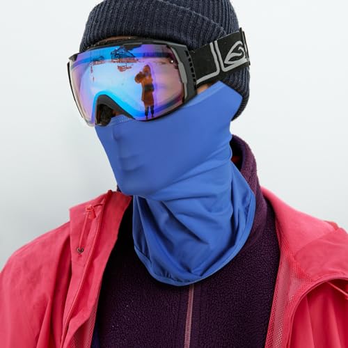 Achiou Ski Mask Balaclava Shiesty, Cooling Ice Silk Motorcycle Face Cover | Ski Mask for Men/Women,Breathable Face Mask,Thin Summer Balaclava,Versatile Use for Skiing Moto,UV Protection,Helmet Friendly - color: Royal Blue