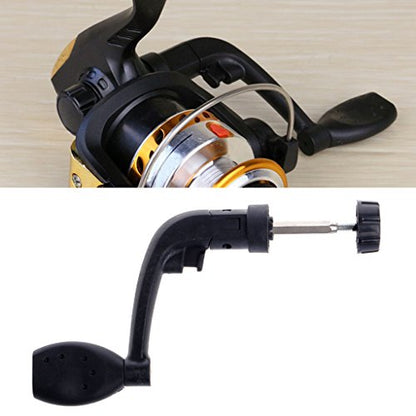 Black Fishing Spinning Reel Handle Grip Replacement, Plastic Fishing Reel Power Handle Crank Arm Spinning Reels Folding Rotary Knob Repair Parts，Reels and Accessories，Reel Replacement Parts
