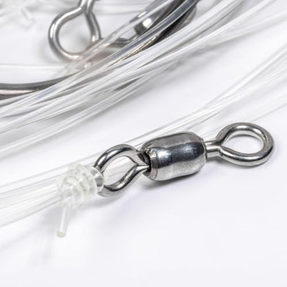 Mustad BlacktipH Live Bait Rig, Demon Wide Gap Circle Hook, Premium fluorocarbon Leader, Premium Rosco Swivel - size: Large