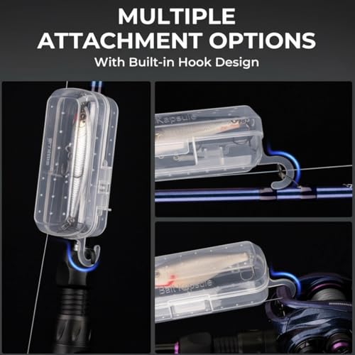 LemonRoad 5 Pcs Fishing Hook Cover Fishing Lure Covers Set Lure Wrap with Vent Holes, 5 Sizes Rod Hook Protection Multiple Bait Storage Attachments for Freshwater Saltwater Gear