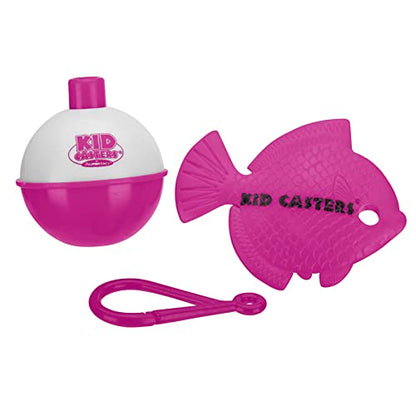 Kid Casters: Leopard Tangle-Free Fishing Combo|Spincast Reel & Practice Casting Plug | 34" Tangle-Free Combo|Inline Rod w/EZ Thread Line System (Pre-spooled w/a 6-lb Fishing line) 1.5" Fishing Bobber