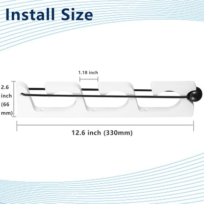Wall Mount Fishing Rod Holders,3 Rod Holder Storage for Wall & Garage Storage Organizer Gear Equipment Gifts(O-shaped hole) - style: Thin style