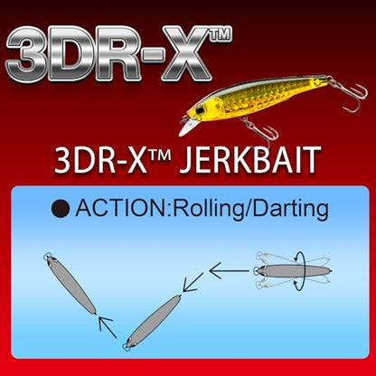 Yo-Zuri 3DR-X - color: Pearl Rainbow Trout, size: 80mm