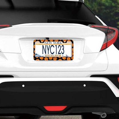 2-Pack Halloween Pumpkins License Plate Frames, 2 Holes Aluminum License Plate Holder for Women Man, License Plate Cover fits US Vehicles 12.3" x 6.3" with Screws Caps & Keychain - color: Halloween-Pumpkins, size: 2PCS