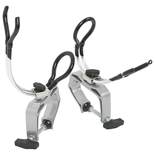 NovelBee 2-Pack of Aluminum Alloy Boat Rods Holder with Clamp Adjustable Up and Down and 360 Degree Rotatable Fishing Rod Racks