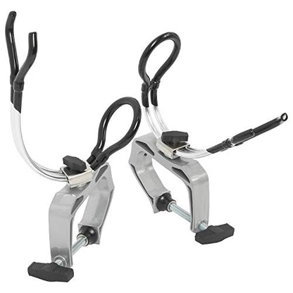 NovelBee 2-Pack of Aluminum Alloy Boat Rods Holder with Clamp Adjustable Up and Down and 360 Degree Rotatable Fishing Rod Racks
