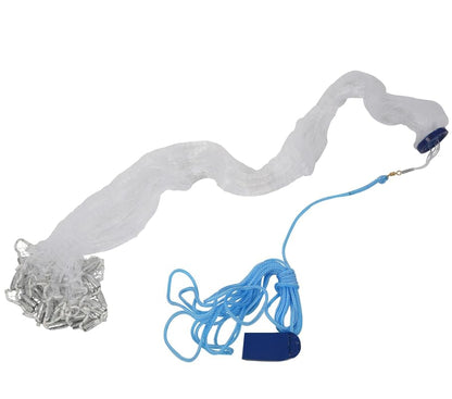 Fishing Net - Nylon Cast Nets for Fishing with Zinc Sinkers, Heavy Duty Casting Net for Saltwater & Freshwater for Bait, Strong Mesh Easy Throw Fish Net for Fishing - size: 1.8M NET DIAMETER/3FT NET HEIGHT