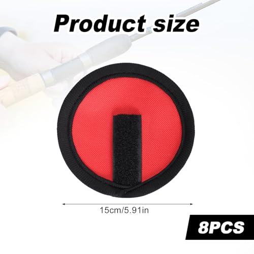 BOXOB 8pcs Fishing Lure Covers, 5.91 Inch Fishing Hook Covers Fish Pole Sleeve Fish Bait Gloves Protectors Wraps Essential Gear for Fishermen Gift