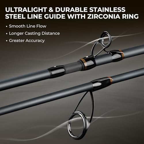 KastKing Zephyr Finesse Fishing Rods – BFS Baitcasting & Spinning Rods, IM6 Graphite, Extra Twin-Tip, 2pc & 3pc Travel Design, Ultra-Light Lure Casting, Stainless Steel Guides with Zirconium Rings - size: 6'9"- L- Fast (3pcs), style: Bait Finesse