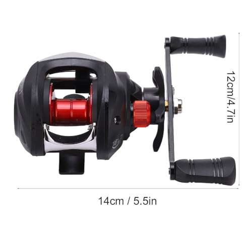 LK201 Low Profile Baitcasting Reel - 7.2:1 Gear Ratio, 8 kg Brake Force, 17+1 Bearings, Right-Handed Baitcaster for Freshwater & Saltwater Fishing