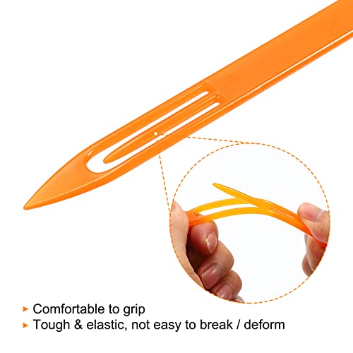 PATIKIL Netting Needle Shuttles, Pack Plastic Fishing Net Repair Line Kit Mending Tools - color: Orange, size: 180x14x4mm