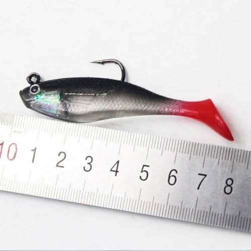Soft Fishing Lures for Bass: Premium Pre-Rigged Jig Head Paddle Tail Swimbaits for Freshwater and Saltwater - color: 10pcs Paddle Tail