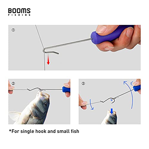 Booms Fishing R05 Fish Hook Remover, Dehooker for Saltwater and Freshwater, 7 inch Fish Hook Quick Removal Device, Portable Fish Accessories and Tools, 2pcs - color: Blue, 2pcs