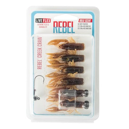 Rebel LIVEFLEX™ Creek Craw Soft Plastic - color: Ditch Craw