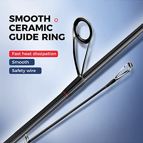 BERRYPRO Salmon & Steelhead Spinning Rod IM8 Carbon Walleye Fishing Rod (8'6''/9'/9'6''/10'/10'6'') - style: 8'6''