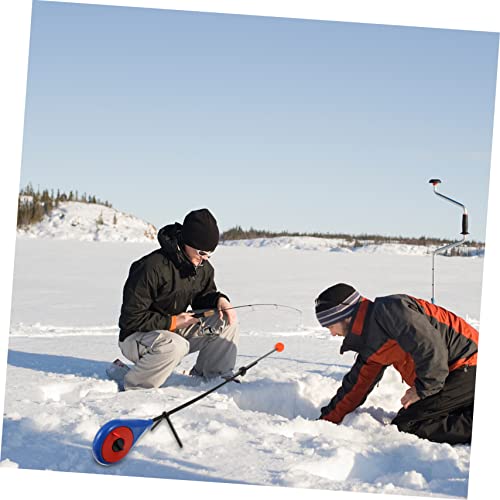 1 Set Winter Fishing Rod Telescopic Fishing Pole Winter Fishing Pole Convenient Fishing Tool Ice Fishing - color: Blue
