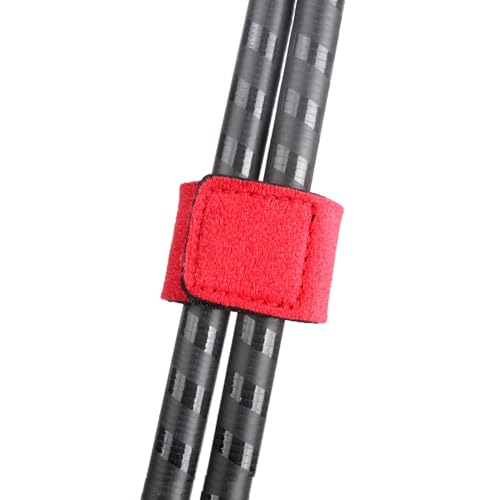 HUIOP 6pcs Fishing Rod Straps Fishing Pole Wrap Band Elastic Fishing Rod Holder Belts - color: Red, size: 6pcs