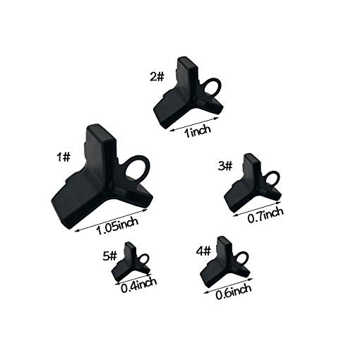 Fishing Treble Hook Protector Safety Holder Covers Bonnets 1# -5# 50/Pack - color: Black, size: 1#