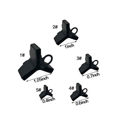 Fishing Treble Hook Protector Safety Holder Covers Bonnets 1# -5# 50/Pack - color: Black, size: 1#