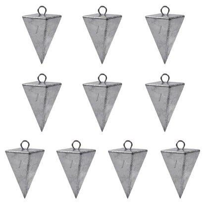 Pyramid Sinkers Fishing Weights, Saltwater Surf Fishing Sinkers Triangle Fishing Weights for Ocean Saltwater Surf Fishing Gear Tackle 1oz 2oz 3oz 4oz 5oz 6oz 8oz - color: 1oz - 10pcs