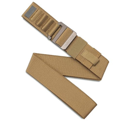Arcade Belts Hardware Alu Utility Belt - Low-Profile Aluminum Buckle, Heavy Duty Work Belt, Stretch Webbing, Anti-Slip - color: Coyote, size: Long | L/XL – Fits up to 52”