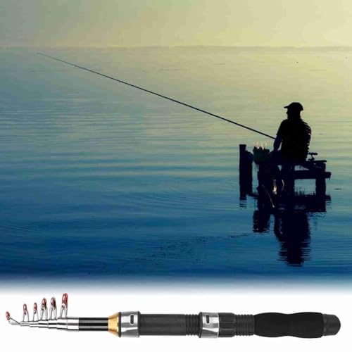 Telescopic Fishing Rod Mini Sea and Ice Fishing Pole Universal Portable Short Pole Ice Fishing Rod Tools for Saltwater Freshwater - size: 1.7m