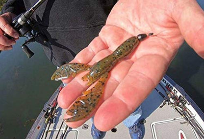 NetBait Paca Craw Soft Plastic Crawfish Lure Hollow Body Bass Fishing Plastic Bait - color: Okeechobee Craw, style: Paca Craw