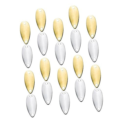 Kisangel 20pcs Metal Fishing Baits Sinking Lures for Freshwater Lightweight Bass Attractors Fishing Gear for Lakes Rivers and Streams